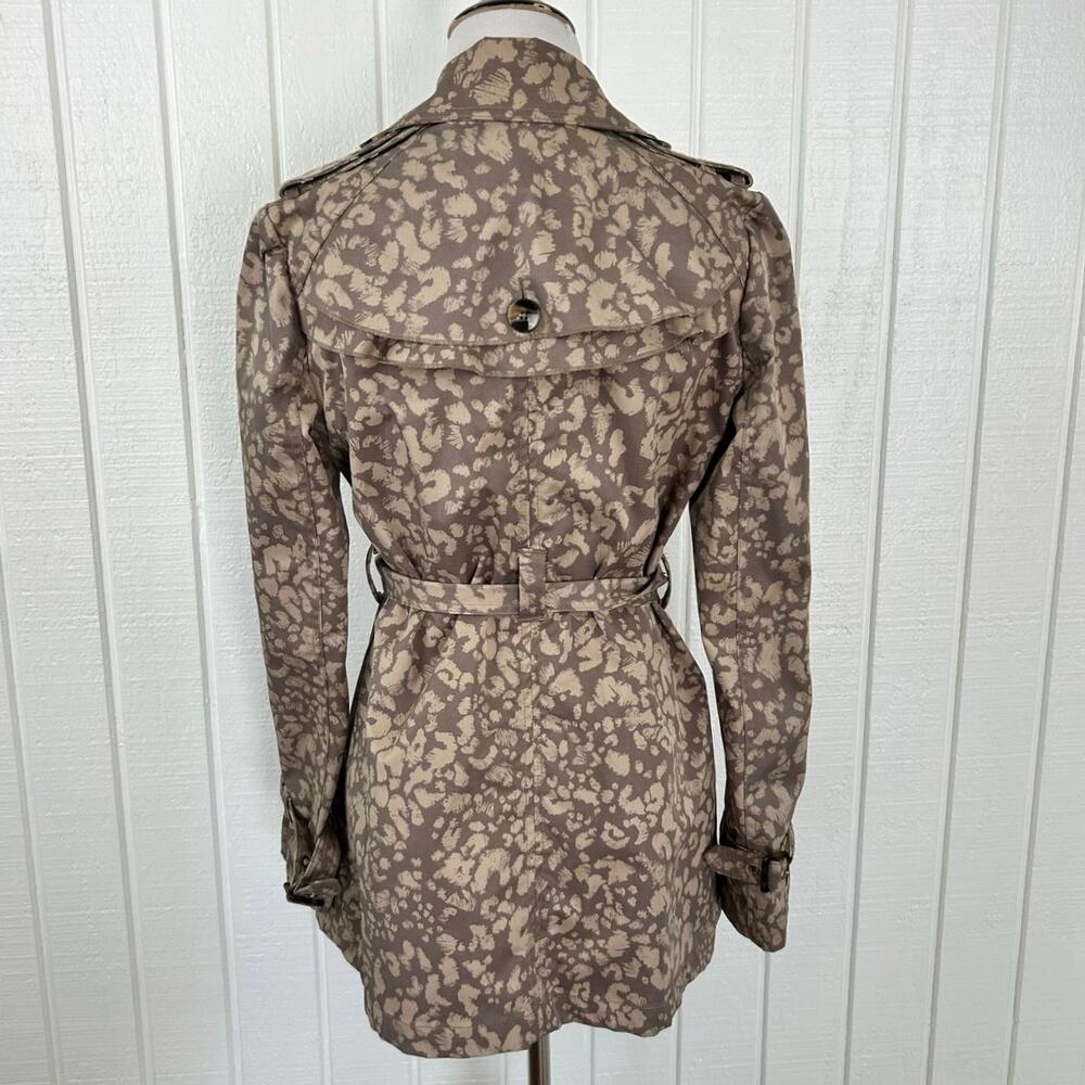 Daughters of the Liberation Leopard Print Trench Coat Belted Jacket 6 - Picture 6 of 8